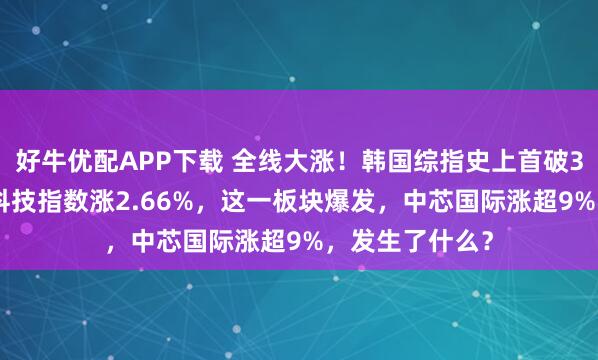 好牛优配APP下载 全线大涨！韩国综指史上首破3500点！恒生科技指数涨2.66%，这一板块爆发，中芯国际涨超9%，发生了什么？